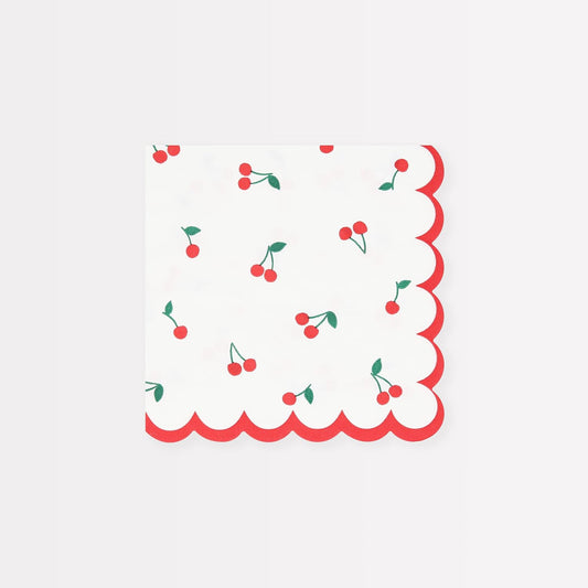 Meri Meri Fruity Picnic Napkins (Pack of 16), Disposable Paper Napkins, Thick & Absorbent 3-Ply Paper, Picnic or Baby Shower