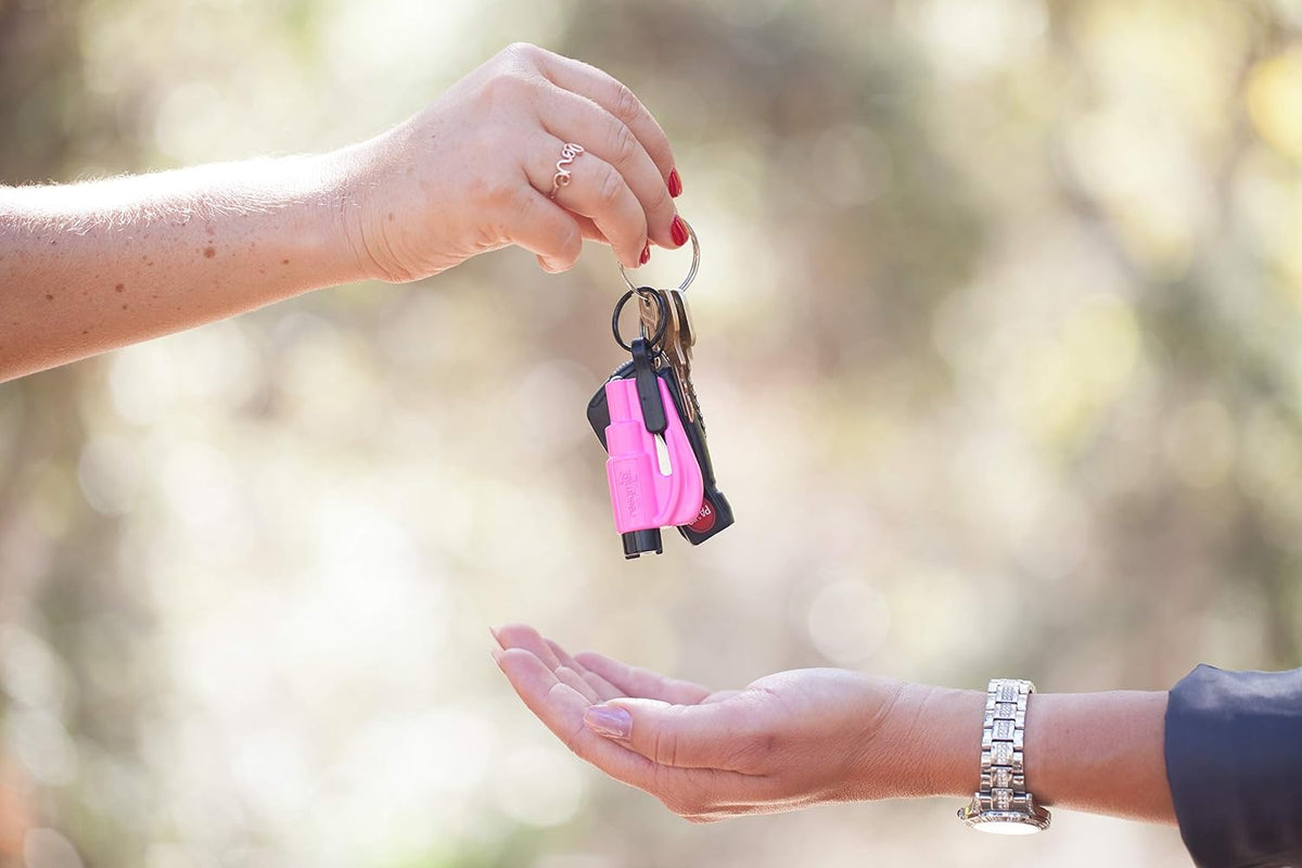 RESQME Original Emergency Keychain Car Escape Tool, Pink
