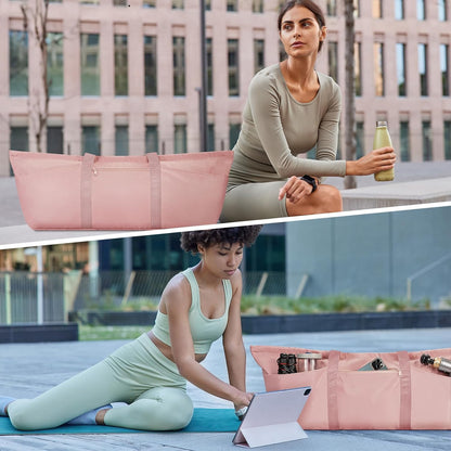 Large Yoga Mat Bag Trolley Sleeve Gym Carrier Shoe Bag Wet Pocket