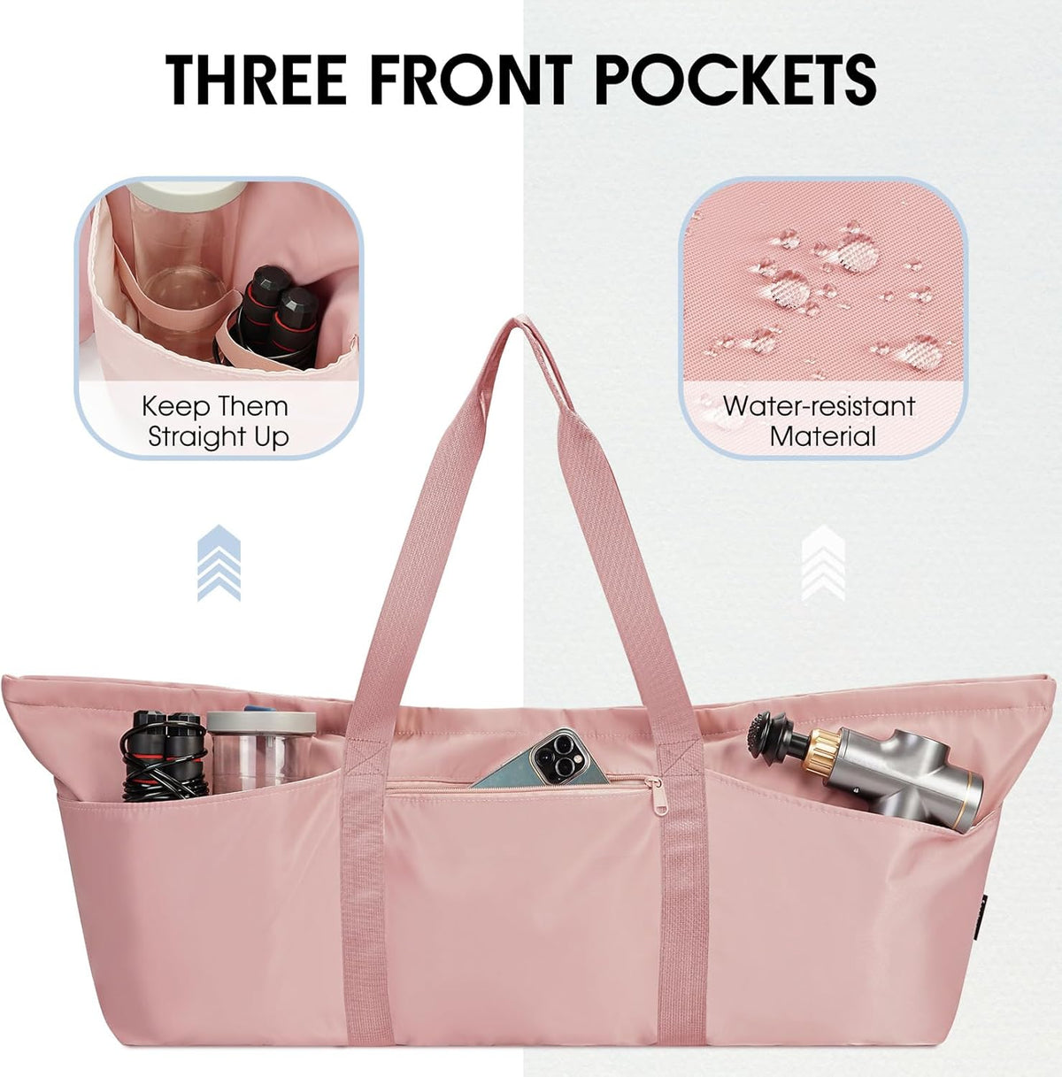 Large Yoga Mat Bag Trolley Sleeve Gym Carrier Shoe Bag Wet Pocket