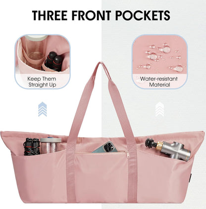 Large Yoga Mat Bag Trolley Sleeve Gym Carrier Shoe Bag Wet Pocket
