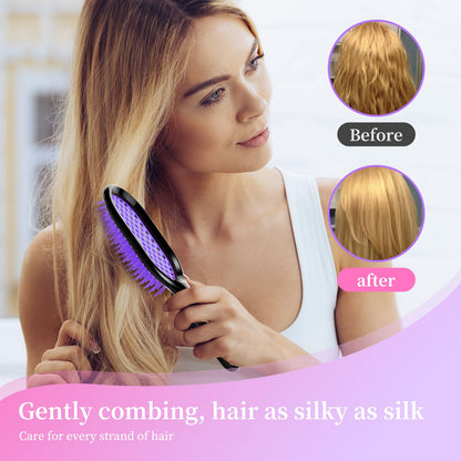 Detangling Brush,1 Pack Detangler Brush, Gentle & Effective Detangling on Wet or Dry Fragile Hair Types,Ultra-light, Detangling Brsuh ventilated and antistatic hairbrush (Pink)
