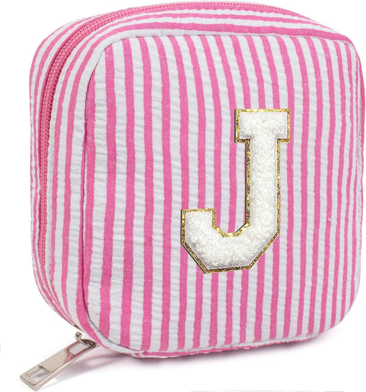 Unique Makeup Bag Cosmetic Bag, Pink Travel Toiletry Bag Sister Gifts Birthday Gifts Girlfriend Gifts for Women Her Makeup Storage Skincare Pouch
