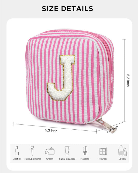 Unique Makeup Bag Cosmetic Bag, Pink Travel Toiletry Bag Sister Gifts Birthday Gifts Girlfriend Gifts for Women Her Makeup Storage Skincare Pouch