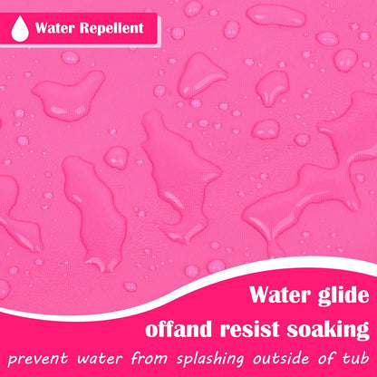 Pink Shower Curtain Cute Preppy Aesthetic 70S 80S Abstract Wavy Swirl Shower Curtain with 12 Hooks, Groovy Teen Girls Bathroom Accessories 72 * 72 Inches, Pink