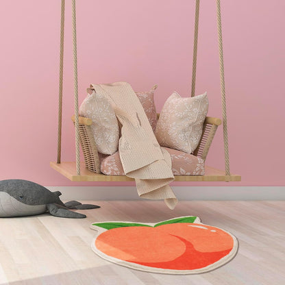 Peach Bath Mat Peachy Fruit Bathroom Rugs for Living Room and Bedroom, Non Slip Small Washable Rug Peach Bathroom Decor