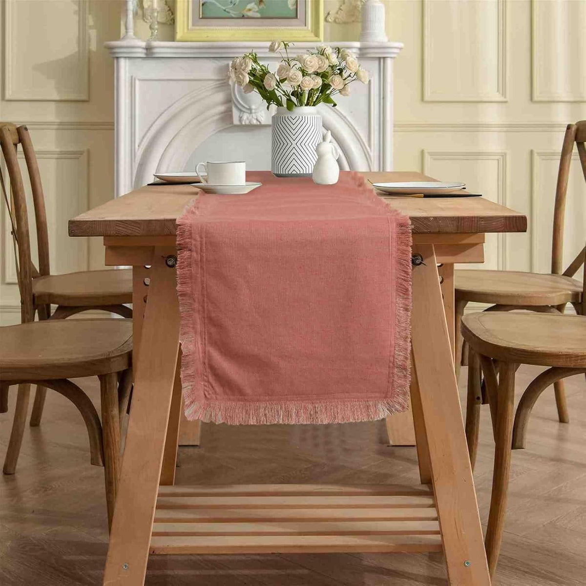 Natural Cotton-Linen Table Runner