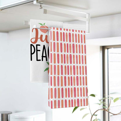 Peach Kitchen Dish Towels Set of 2