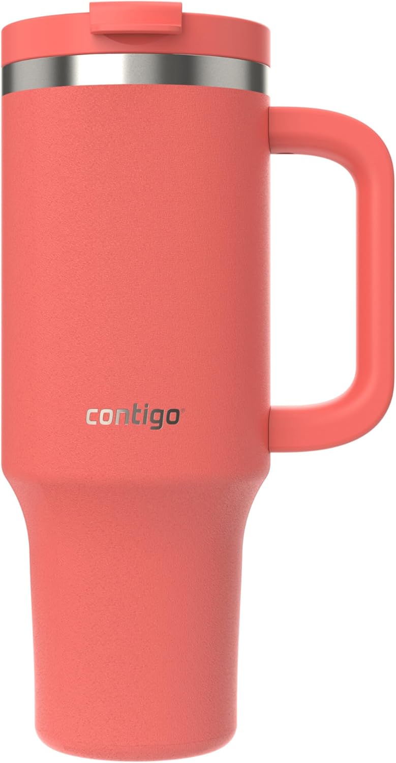 Streeterville 40oz Tumbler Stainless Steel Vacuum Insulated Leak-Proof Cold for 29 Hours Coral