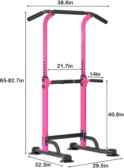 Power Tower Dip Station Pull Up Bar Station for Home Gym