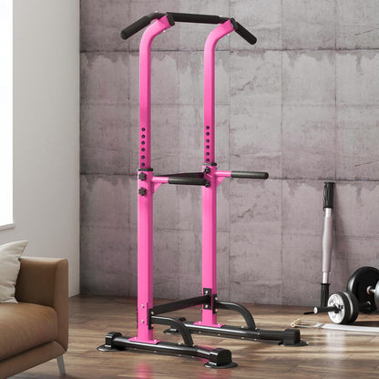 Power Tower Dip Station Pull Up Bar Station for Home Gym