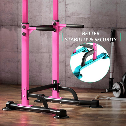 Power Tower Dip Station Pull Up Bar Station for Home Gym