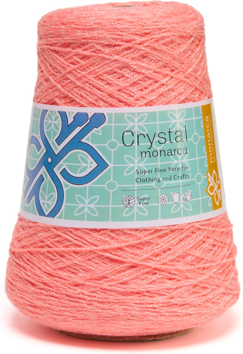 Crystal [300grs] - - Fine Mexican Crochet Thread Yarn for Clothing and Crafts - Color 101- Dark Peach 020