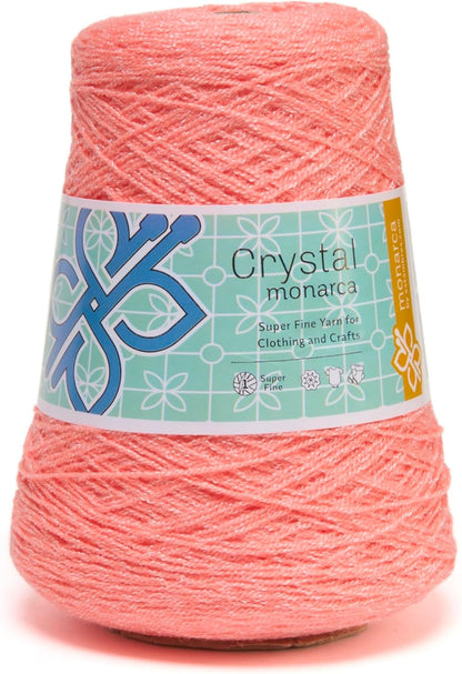Crystal [300grs] - - Fine Mexican Crochet Thread Yarn for Clothing and Crafts - Color 101- Dark Peach 020