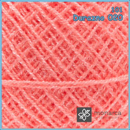 Crystal [300grs] - - Fine Mexican Crochet Thread Yarn for Clothing and Crafts - Color 101- Dark Peach 020