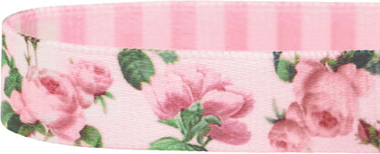 Pink Floral Print Mesh Dog Harness Vest for Medium Dogs, Soft Breathable Adjustable Dog Harness