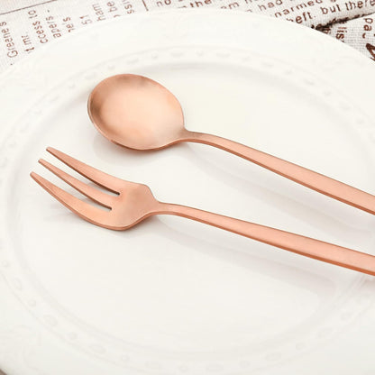 Rose Gold Matte Espresso Spoons, Mini Coffee TeaSpoon, 5.11 Inches Copper Stainless Steel Small Spoons for Dessert, Set of 6