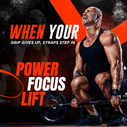 QTF Leather Lifting Wrist Straps for Weightlifting, Gym Wrist Wraps Padded Wrist Support Wraps, Bodybuilding, Powerlifting, Deadlifting and Secure Grip
