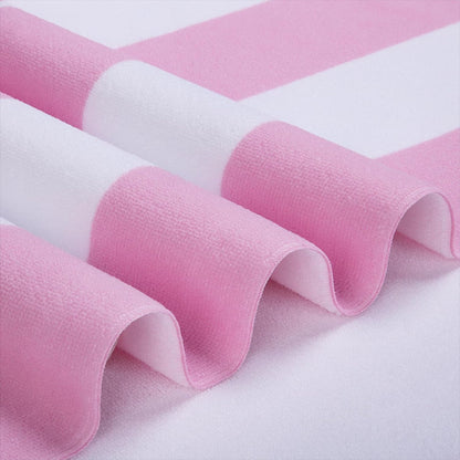 Extra Large Beach Towel - Oversized Mircofiber Beach Towel 40'' x 70'', XL Striped Lightweight Pool Towel, Big Cabana Swim Travel Towel for Adults Mens Women,Pink
