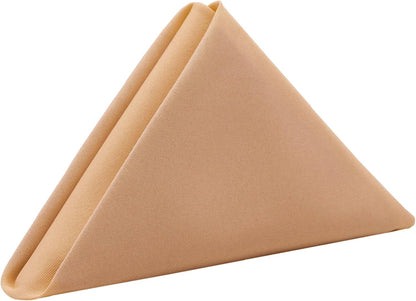 10 Pack 20 Inch Peach Cloth Polyester Napkins – Washable Dinner Fabric Napkins with Hemmed Edges for Weddings, Restaurants & Special Events