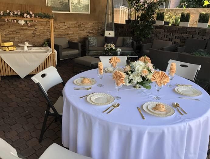 10 Pack 20 Inch Peach Cloth Polyester Napkins – Washable Dinner Fabric Napkins with Hemmed Edges for Weddings, Restaurants & Special Events