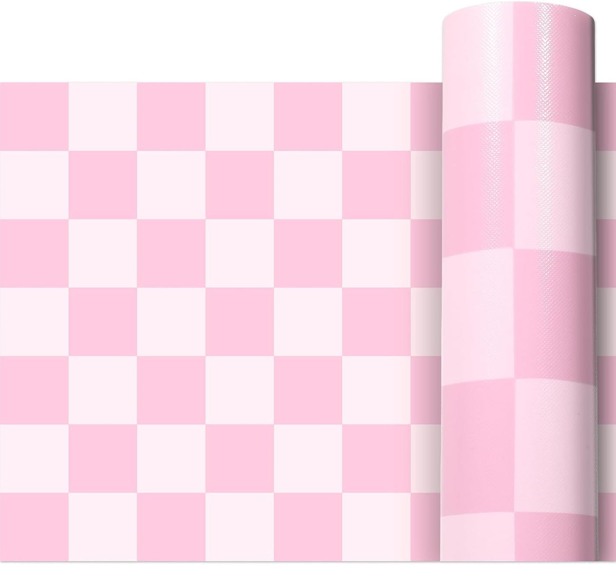 Pink Checked Bulletin Board Roll for Classroom, 15.7" x 20ft