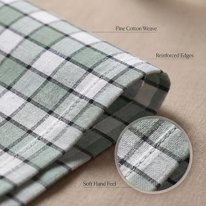 Urban Villa Cloth Napkins 100% Cotton Highly Absorbent Washable Reusable Premium Dinner Napkins Ideal for Gifts for Mothers Day Hotel Farmhouse Parties - Majestic Checks (20" x 20", Set of 12)