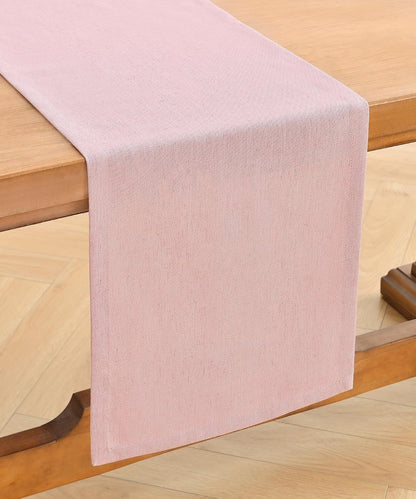 Linen Table Runner, Burlap Pink Table Runners 90 Inches Long