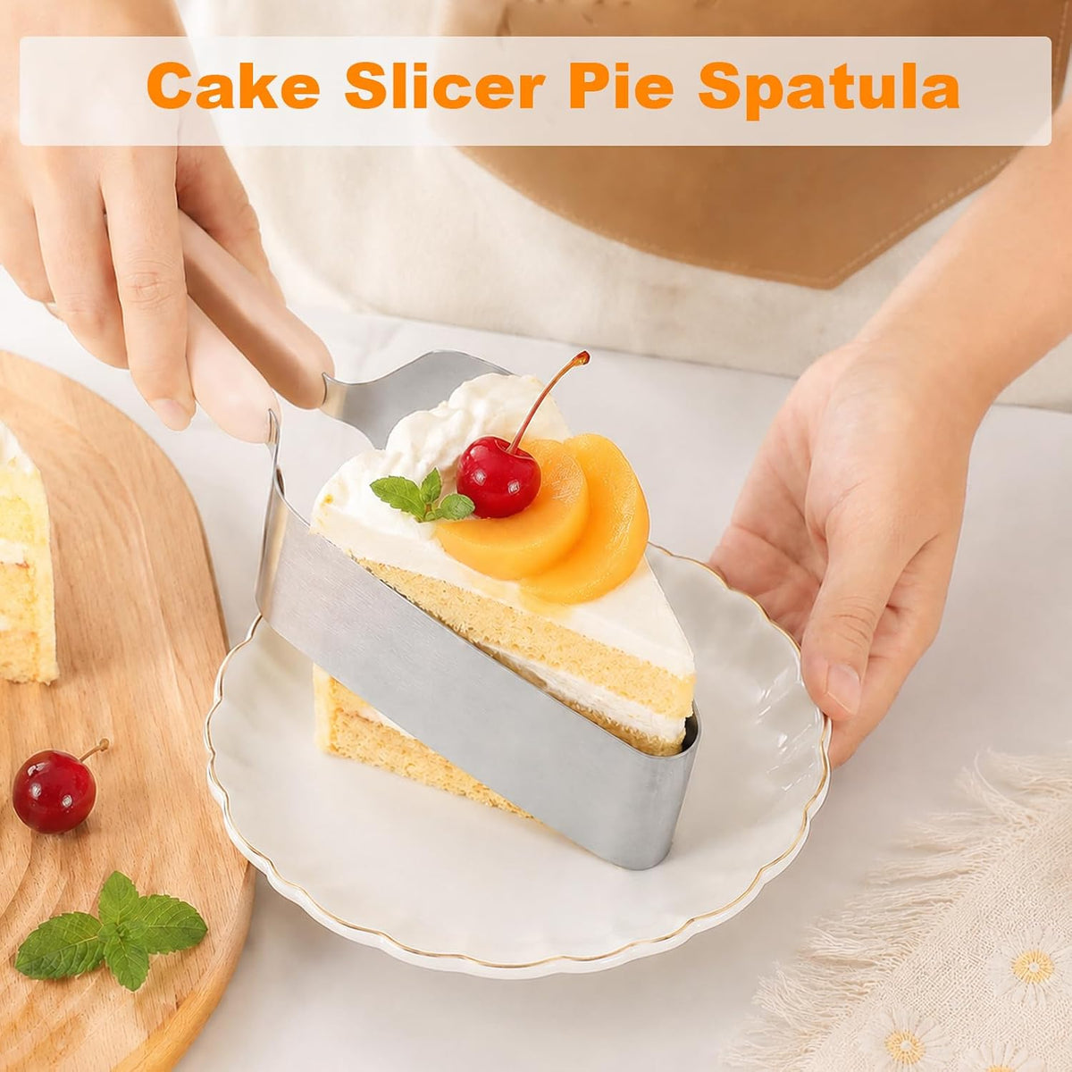 Cake Slicer, Adjustable Cake Cutter and Server for Even Slices