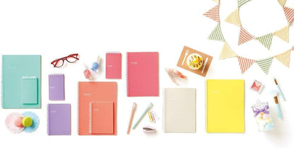 . Pastello Refillable Note Book (Journal), Lined Paper, 8.3×6.1 inches, Pink (N1958-2)