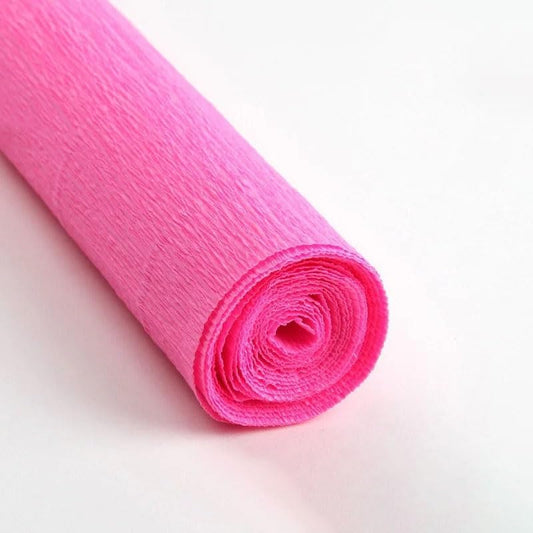 Colored Crepe Paper Roll Origami Crinkled Crepe Paper Roll Wedding Party Decoration Flower Packing Thickened Wrapping Paper(Peach)