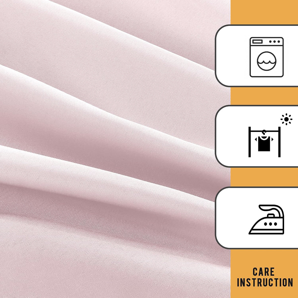 2 Pack Table Clothes for 6 Foot Rectangle Tables - Water Resistant Washable Fabric Polyester Rectangle Table Cover Protector for Wedding, Banquet and Trade Shows, 72L x 30W Inches, Dusty Pink