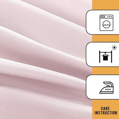 2 Pack Table Clothes for 6 Foot Rectangle Tables - Water Resistant Washable Fabric Polyester Rectangle Table Cover Protector for Wedding, Banquet and Trade Shows, 72L x 30W Inches, Dusty Pink