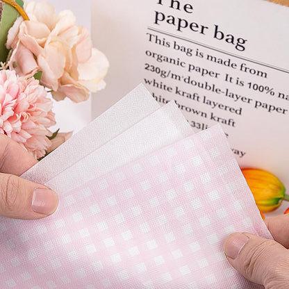 WDF 150Pack Pink Paper Napkins Gingham - 3 Ply Disposable Pink and White Checkered Napkins Guest, Dinner Napkins Paper for Picnic BBQ