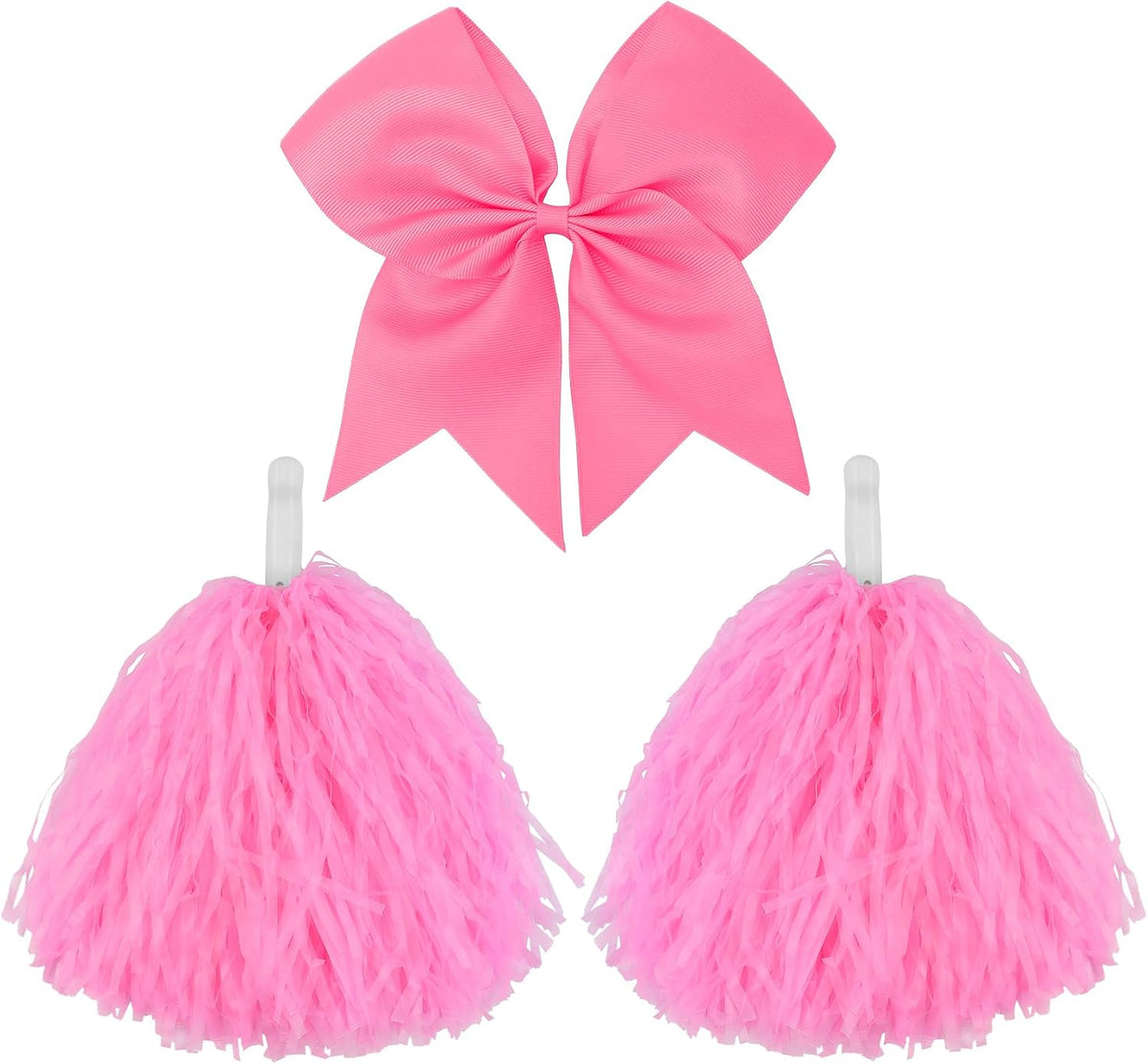 10 in Pom Poms Cheerleading,Cheer Hair Bow,Cheerleader Pom Poms,Cheerleading Accessories for Girls,Spirit Sticks Cheerleading for Basketball Football Team Cheerleading Dance