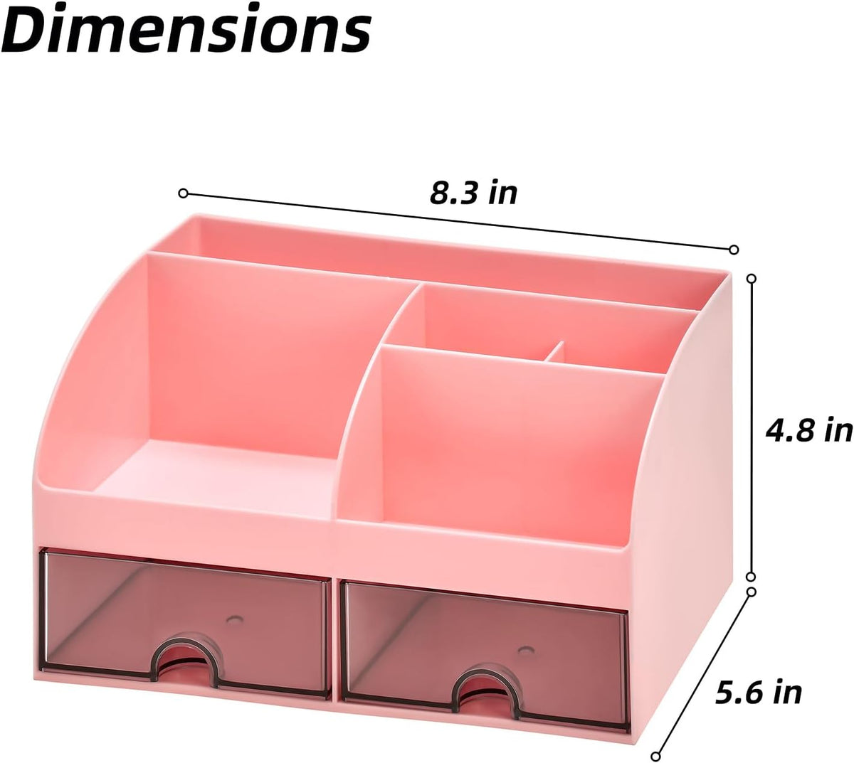 Bathroom Counter Sink Vanity Organizer Countertop with Drawer, Pink