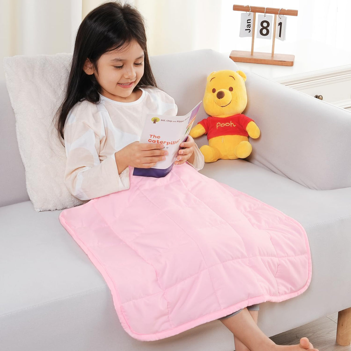 Weighted Lap Blanket 2 lbs, 19 x 21 Small Size for Summer
