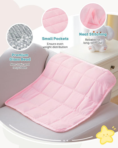 Weighted Lap Blanket 2 lbs, 19 x 21 Small Size for Summer