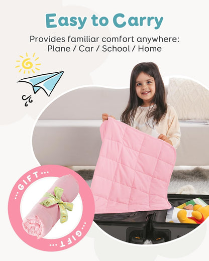 Weighted Lap Blanket 2 lbs, 19 x 21 Small Size for Summer