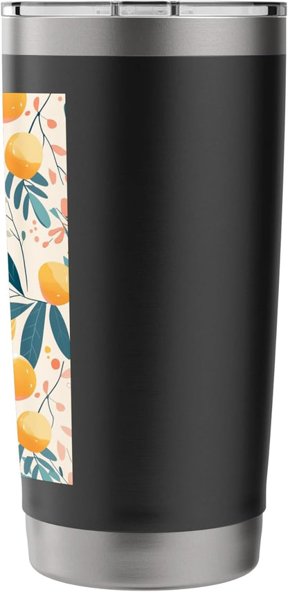 Pattern Art Peach Fruit Minimalist Stainless Steel Insulated Tumbler