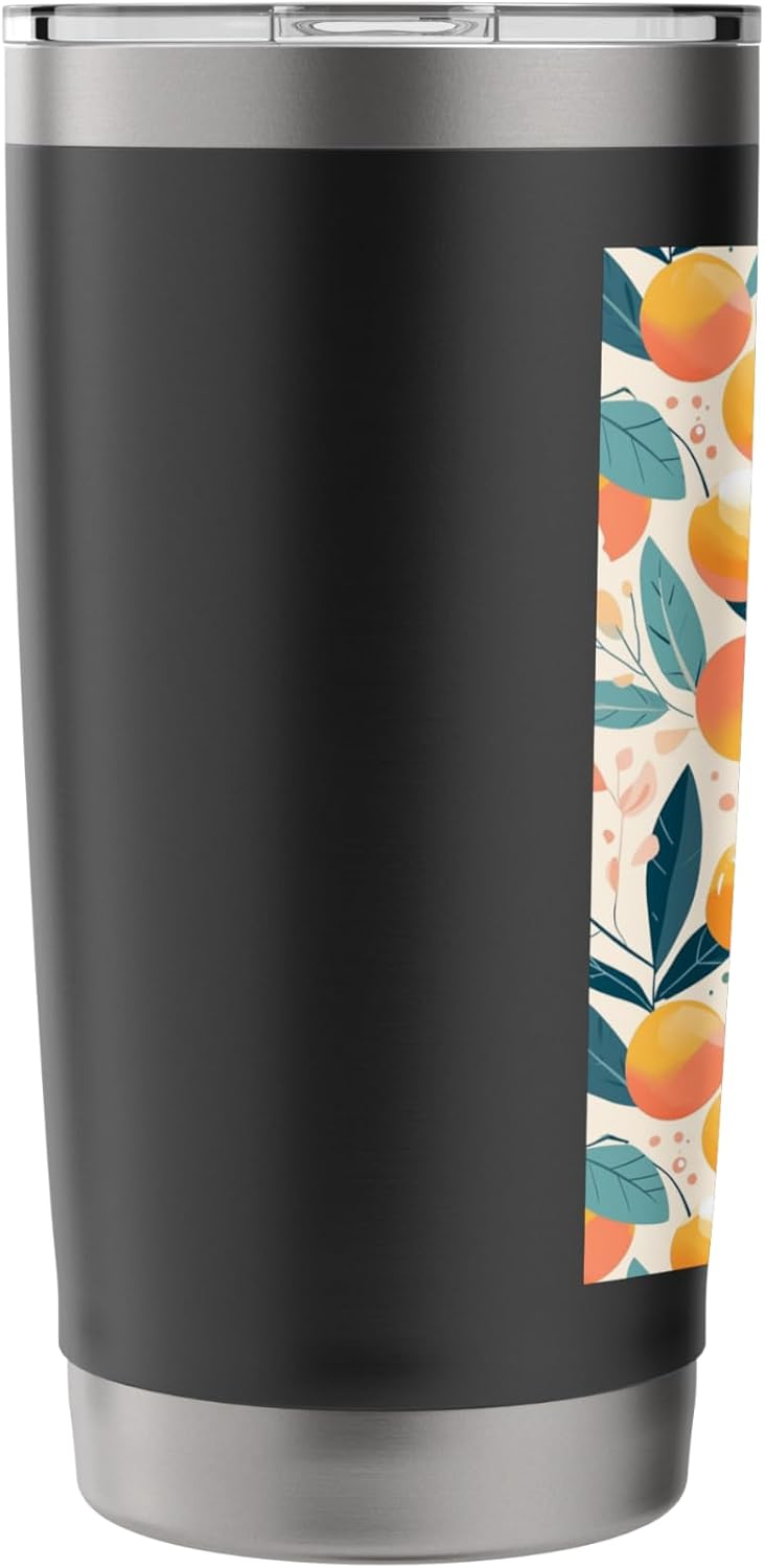 Pattern Art Peach Fruit Minimalist Stainless Steel Insulated Tumbler