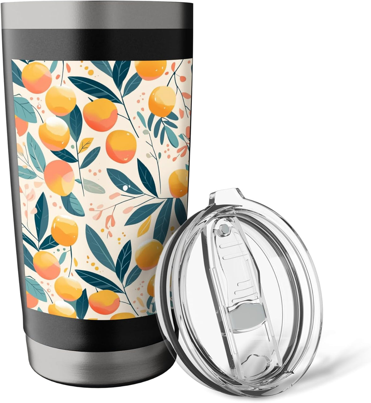 Pattern Art Peach Fruit Minimalist Stainless Steel Insulated Tumbler