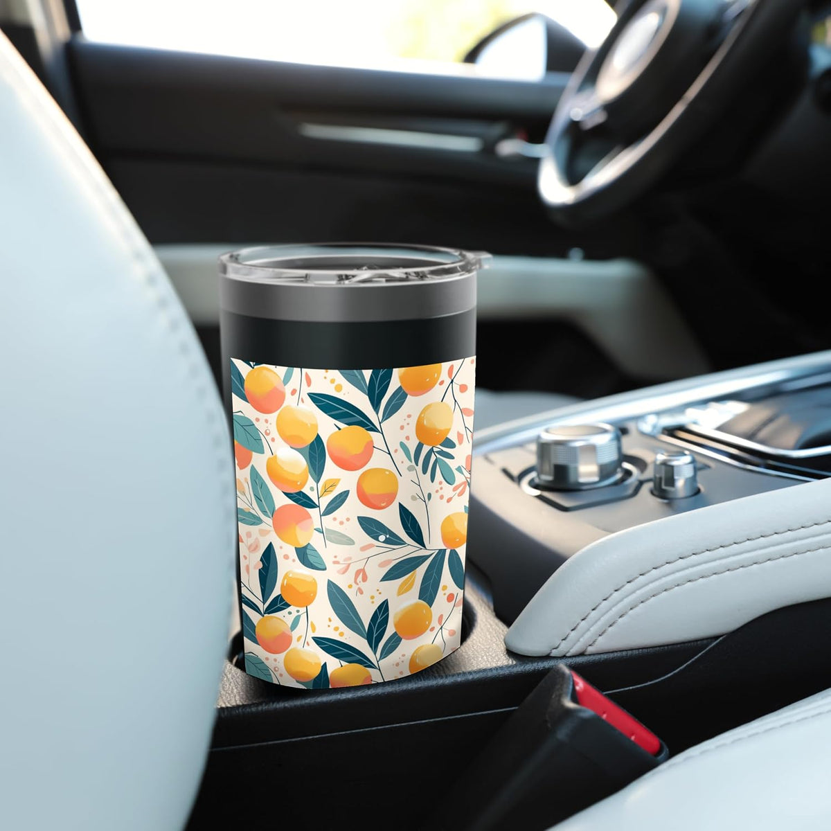 Pattern Art Peach Fruit Minimalist Stainless Steel Insulated Tumbler