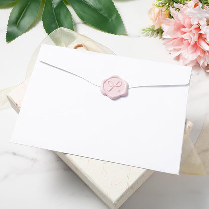 50 Pcs Bow Wax Seal Stickers Envelope Wax Stickers for Wedding, Pink