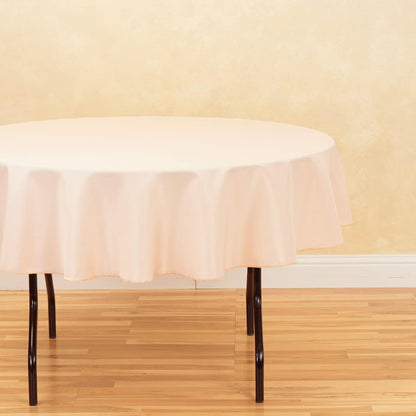 LinenTablecloth 70-Inch Round Polyester Tablecloth Peach