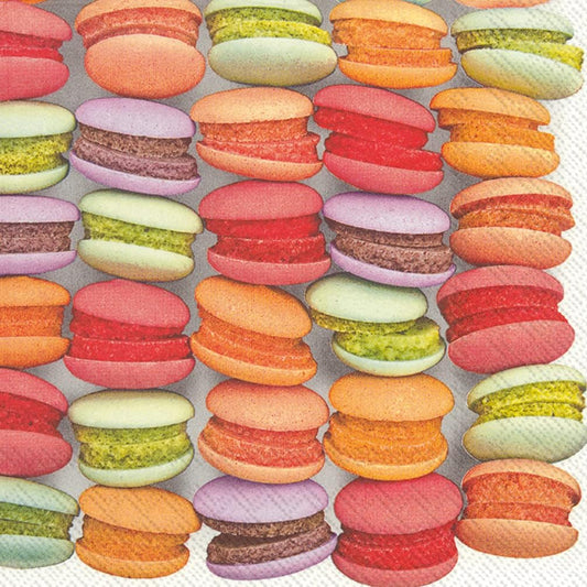 Abbott Collection 89-LPN-DP-0900 Large Macarons Napkins. 20 Pack, 6.5"SQ, Multi