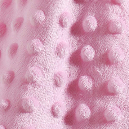 Baby Comforting Security Blanket Lovey for Newborn Baby Girls Infants, Minky Dot Front + Sherpa Backing with Animal Face (Pink Bear)
