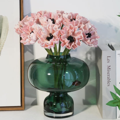 Light Pink Poppies Flowers Artificial 10PCS Real Touch Faux Poppy Flowers Realistic Fake Poppies for Veterans Day Floral Centerpieces, Tables, Wedding Decorations, Reception (Light Pink)