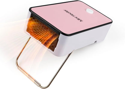 Personal Space Heater Portable Mini Electric Space Air Warmer for Room Office Desktop Pink