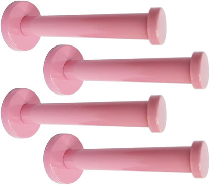 Pink Stainless Steel Single Super Heavy Duty Wall Mount Hook, Bath Towel Hooks, Coat Hanger (8 inch,4 PCS)